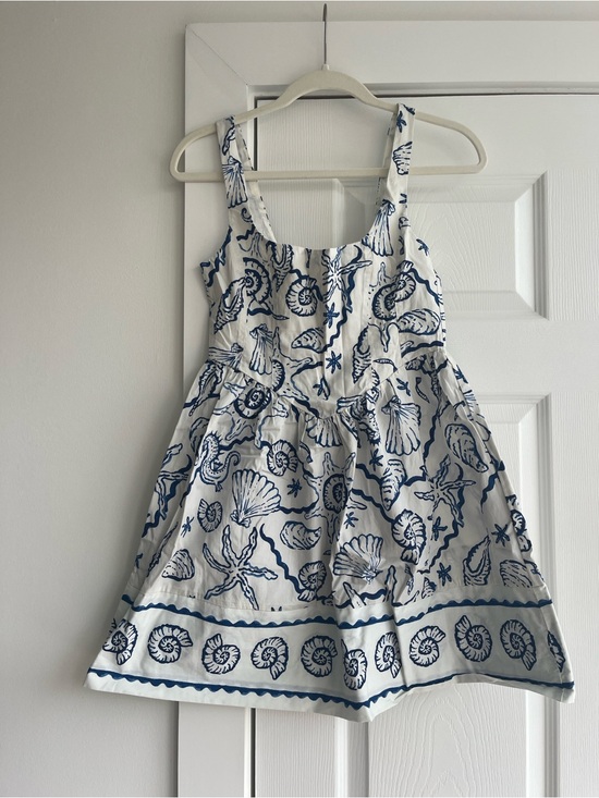 H&M Dresses & Skirts - H&M White Dress with Navy Shell Print